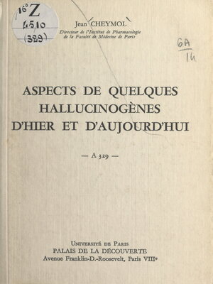 cover image of Aspects de quelques hallucinogènes d'hier et d'aujourd'hui